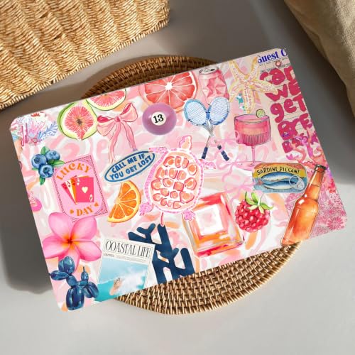 Image of AKIT for MacBook Air 15 inch Case M5 M4 M3 M2 Chip 2026-2023, SumPink | A3448 A3241 A3114 A2941, Cute Unique Pattern Hard Shell Laptop Case+Keyboard Cover+Screen Protector for MacBook Air 15 inch