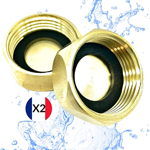 BYMEO, Bouchon Radiateur/Bouchon Laiton Femelle [20/27 = 3/4] Ideal Robinet Radiateur - Lave vaisselle - lave linge/Raccord De Plomberie qualité professionnel fourni avec 2 joints épais renforcer.