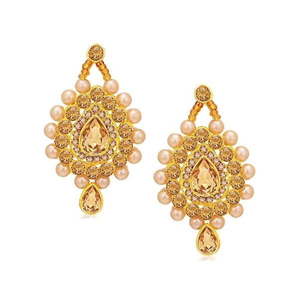 Sukkhi Glimmery Gold Plated Choker Necklace & Mangalsutra Combo Set for Women (CBMIX104245) - Image 6