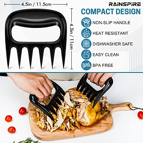 Rainspire Meat Claws For Shredding, Heavy Duty Bear Claws For Shredding Meat, Chicken Shredder Tool, Bear Paws Bbq Claws For Pulled Pork Barbecue Smoker Grill, Smoker Accessories Gifts For Men #TOP1