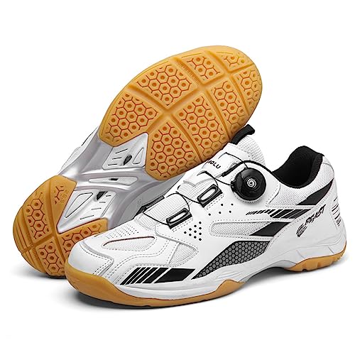 Zapatos de bádminton cómodos para squash y pickleball masculino blanco 3