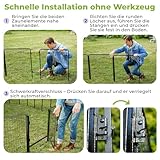 SunsGrove 6-teilig Welpenauslauf 80cm Hoch, Schwerlast Hundestall für drinnen mit 1 Türen, Anti-Rost Hundezaun, Automatische Verriegelung, Pet Playpen for Yard RV Camping, Schwarz