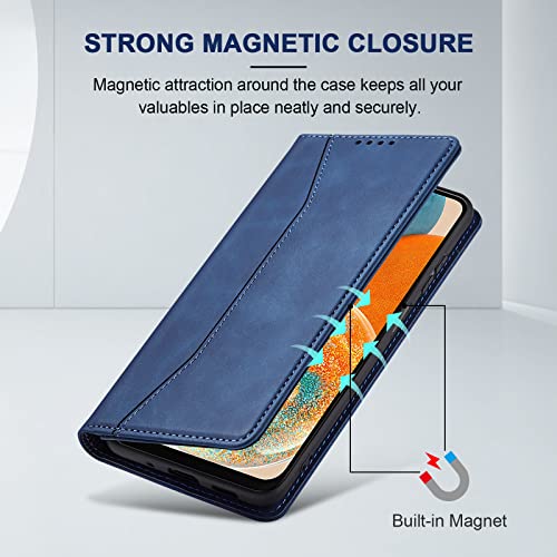 Image of Jasonyu Flip Wallet Case for Samsung Galaxy A23 5G /4G,Blue