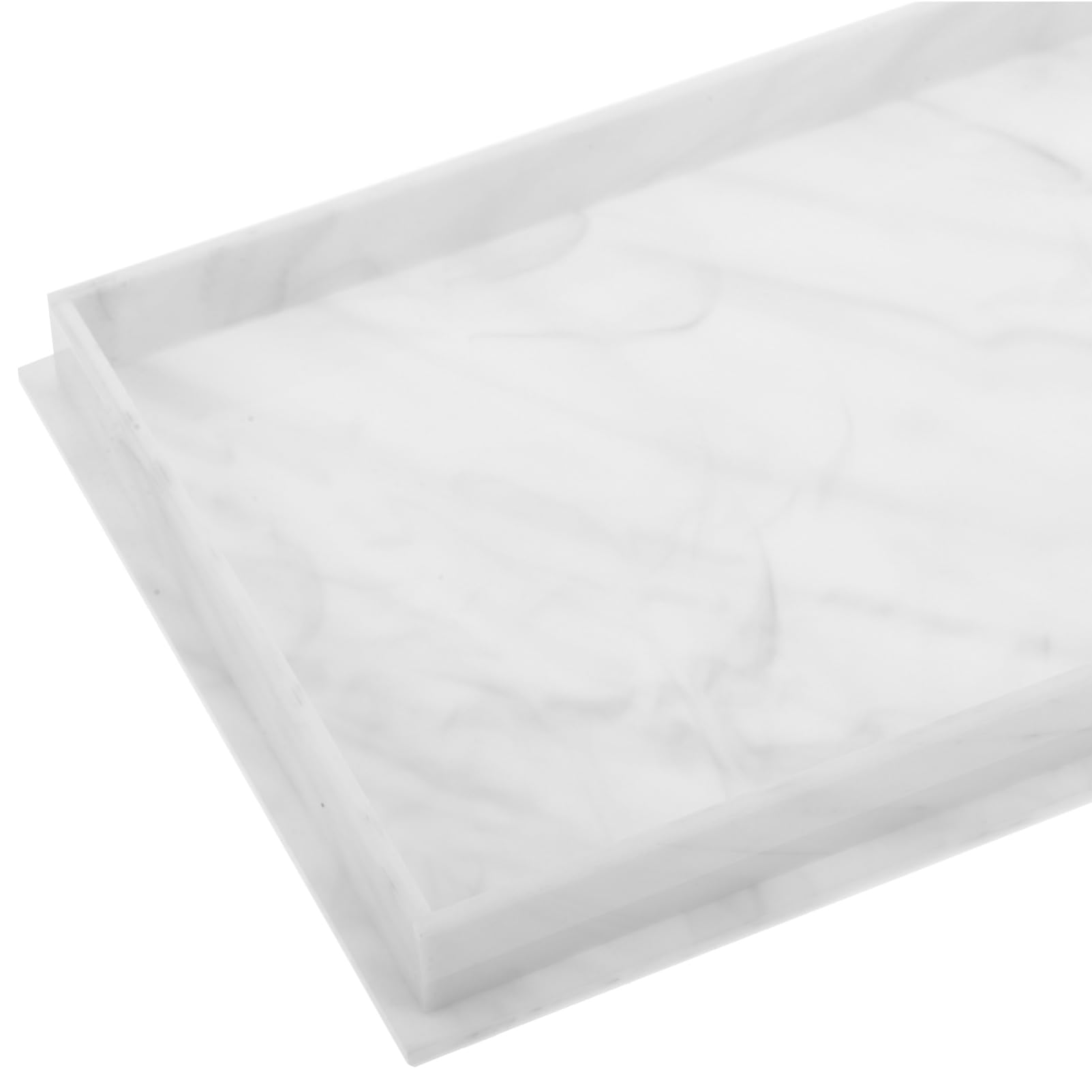 Ciieeo Bandeja Blanco de Acrílico Rectangular Pasteles para Servir
