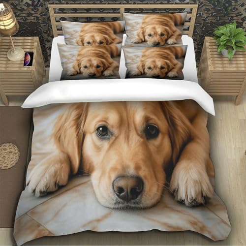 Housse de couette Golden Retriever résistante en microfibre premium - 5