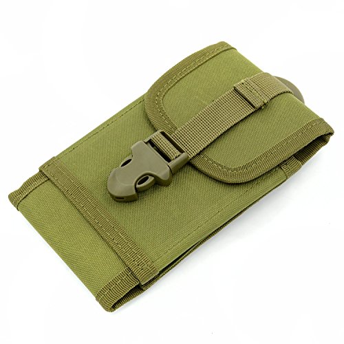 Premium Outdoor MOLLE Tactical Military Pouch Army Black Waist Holster Mobile Phone Belt Clip Pouch for iPhone 11 XR Xs 6 6s 7 Plus 8 Plus, Galaxy Note 10 (Fits Will a Slim Hard Case Bumper Cover On) - Thumbnail 3