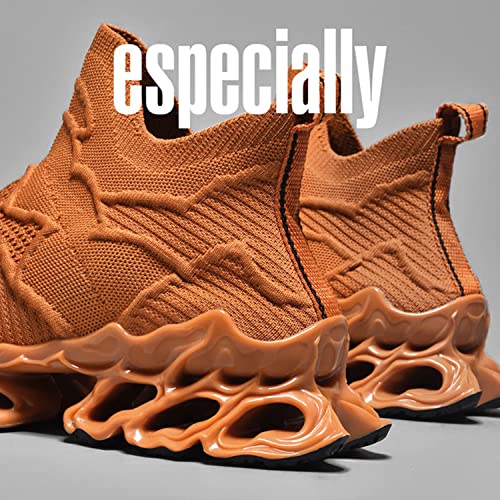 Image of Poramea Mens Slip on Loafers Walking Tennis Shoes Laceless Running Blade Sneakers Mesh Trail Jogging Casual Athletic