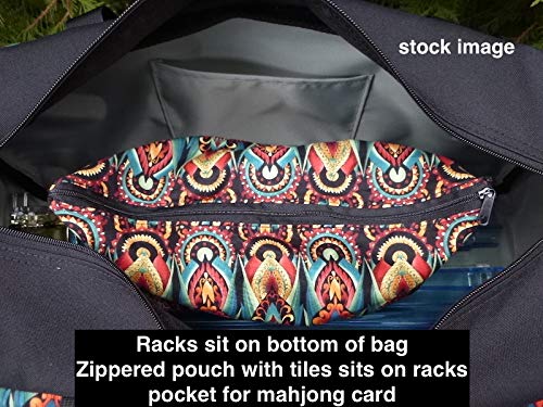 Bolso tote suave con cremallera para racks de mahjong miniatura 5