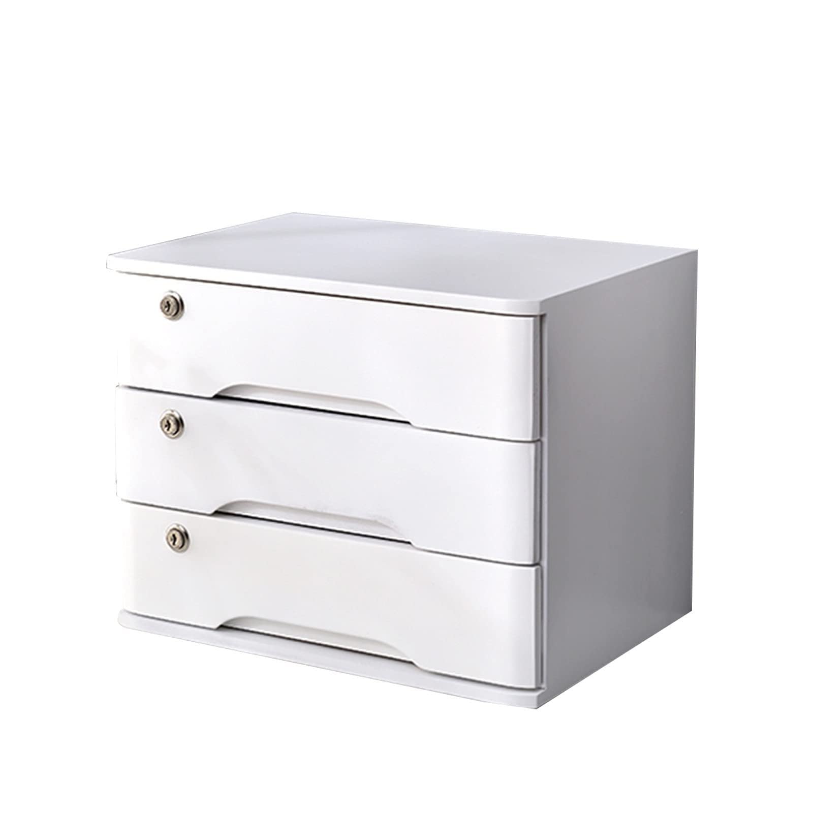 SaryEdge Wooden File Cabinet for Desk with Lockable Drawers – A4/Receipt for Office Supplies Stylish Storage Solution for Home & Business Workspaces,3 layer