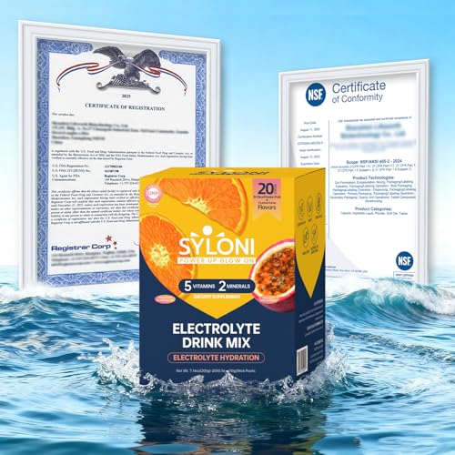 Image of Electrolytes Powder Packets, Citrus Passion Fruit(0.36 oz*20 Sticks), Sugar Free Hydration Packets Electrolyte Drink Mix with 7 Vitamins and Electrolytes, Keto Friendly, Vegan