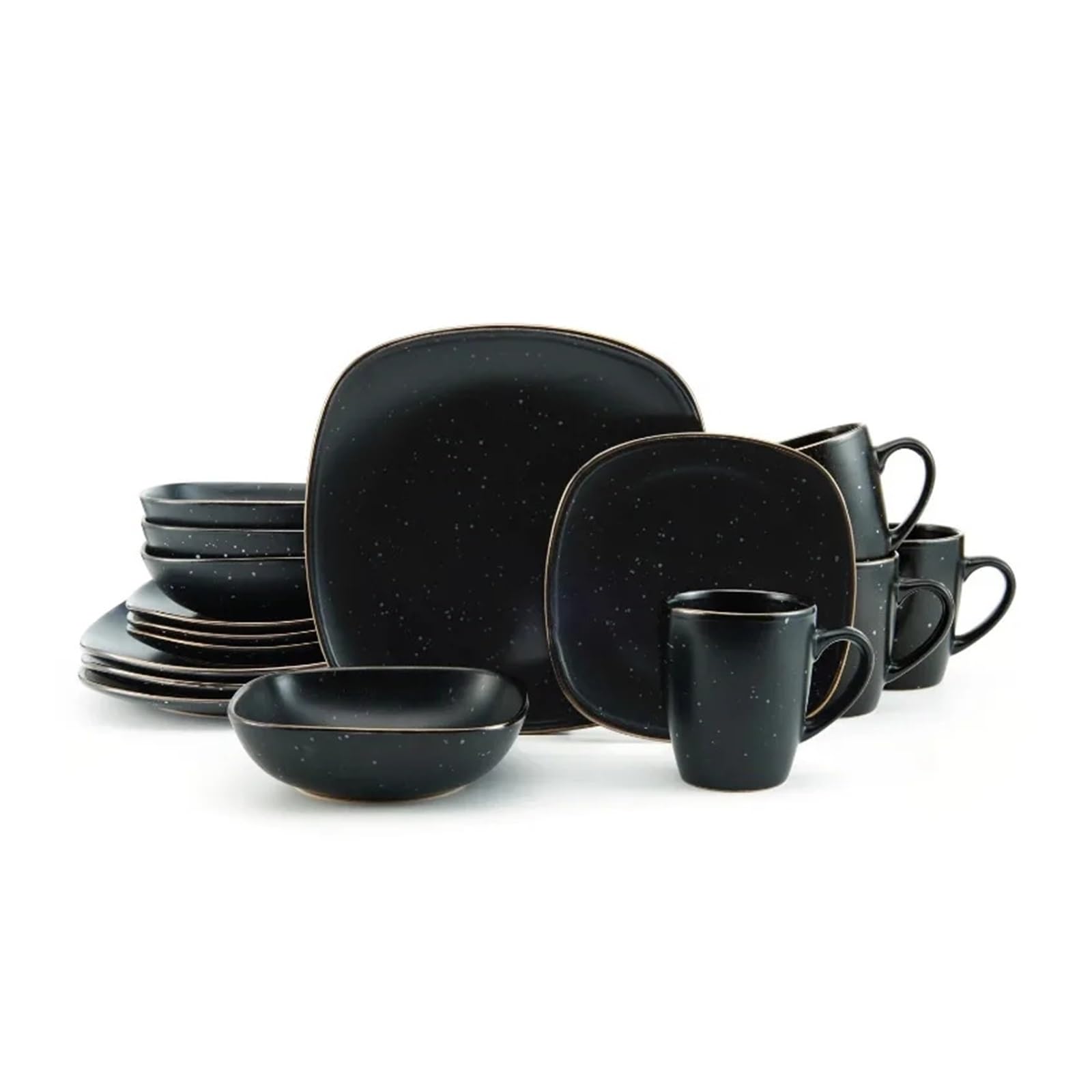 Vaisselle en céramique noire pour repas chaleureux et tables quotidiennes élégantes