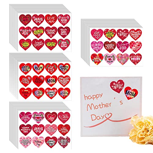 DMAIS Pegatinas 'Happy Mother Day', pegatinas 'Día de la Madre' | Pegatinas florales de regalo para el día de la madre - Etiquetas para el día de la madre, sellos de sobres, pegatinas de amor para