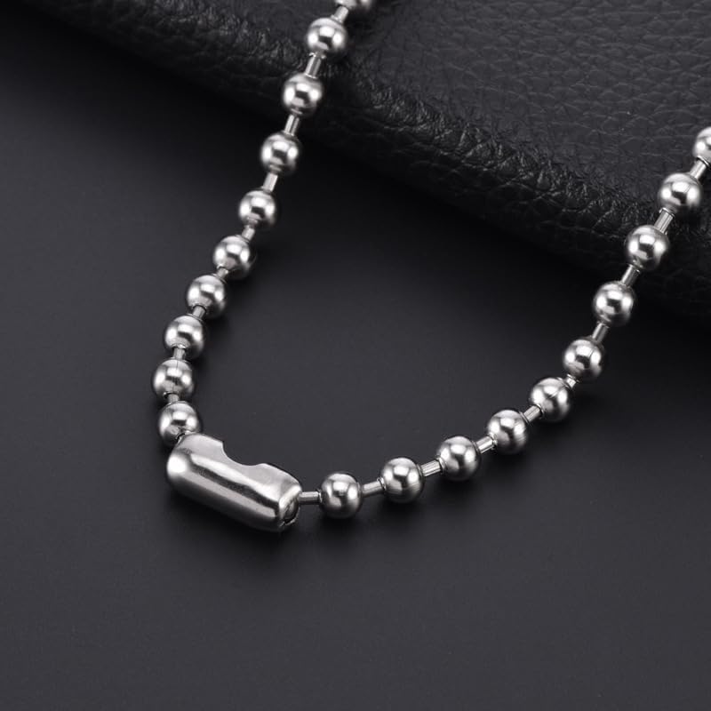 Punk Choker Y2k Sliver Gothic Choker For Women-Rhinestone Dog Bone Pendant Ball Chain Necklace - Image 4