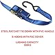 Master Lock 4367EURDAT Zertifizierter Spanngurt mit Ratsche und S-Haken, Blau, 5 m x 25 mm Gurt, 4-er Set