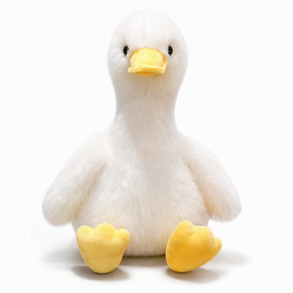Kuwuarg White Duck Plush, Duck Teddy for Comfort and Gifting