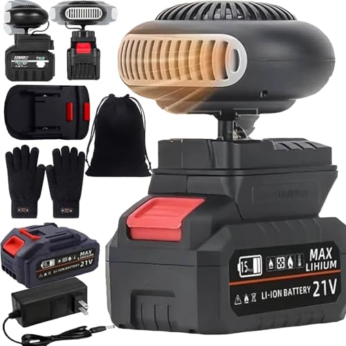 Image of Upgrade Battery Operated Heaters, Battery Powered Heater, with Dual USB & 3000mah Batteries, Ultra Powerful /Rechargeable /Light /Portable /360-Degree Adjustable, for Indoors, Camping,Cars((10-cell)