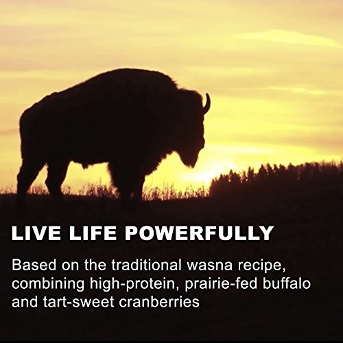 Bison Pemmican Meat Bites with Buffalo & Cranberries by Tanka, Gluten Free, Beef Jerky Alternative, Apple Orange Peel, 3 Oz, Pack of 6 (Packaging May Vary)
