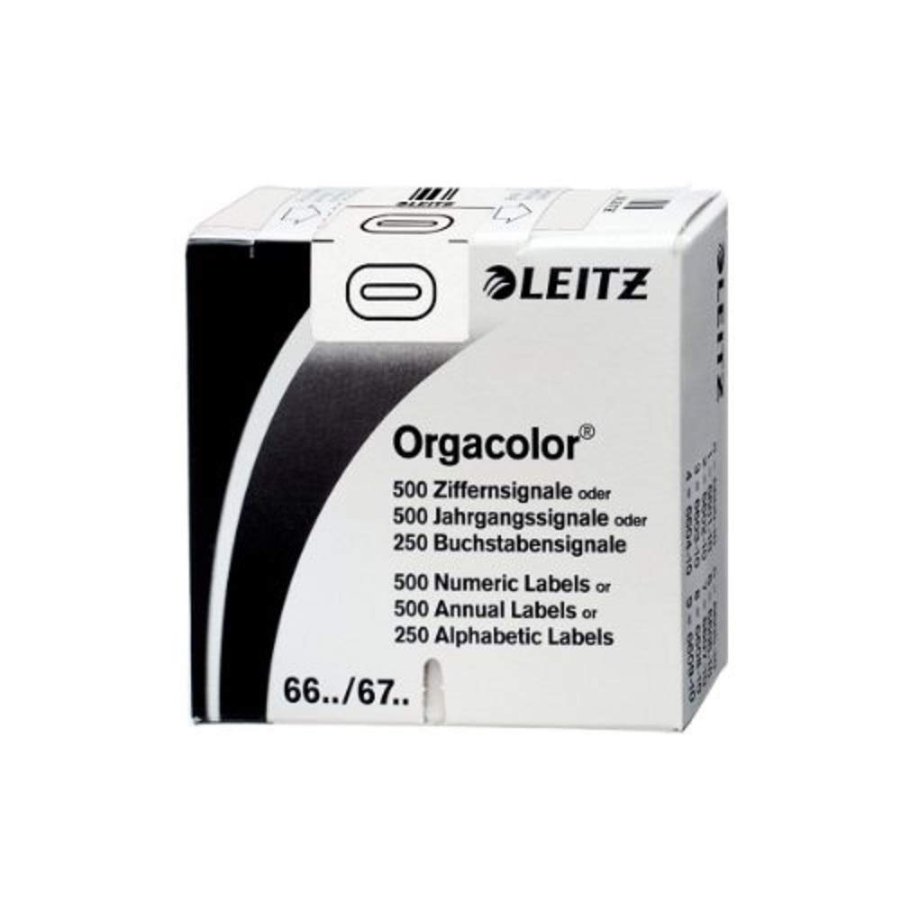 Leitz Orgacolor 66001000 Number Sign Card "0" Pack of 500 White