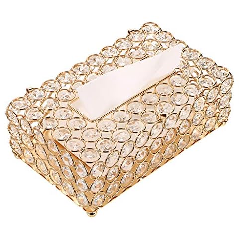 Sumnacon Crystal Tissue Box Holder for Home Decoration Cover