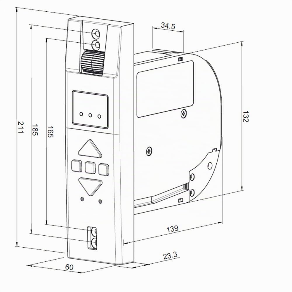 ATTAS Elektrischer Gurtwickler MATOFIX für 23mm Gurtband, Unterputz, Zugkraft bis 45kg, feste Fahrtzeiten einstellbar, inkl. Netzstecker, Weiß