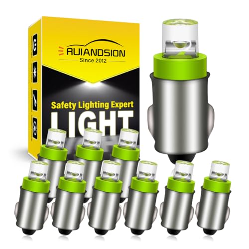 Ruiandsion BA7s 3898 LED Bulb 12V Verde Pack 10 miniatura 1