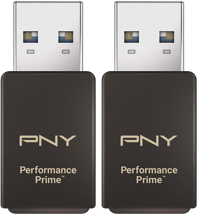 PNY Lecteur de Carte Mémoire Flash microSD Performance Prime™ USB 3.2 Gen 1 - Vitesses ultra-rapides, Lecture 200 Mo/s, Écriture 150 Mo/s, Type-A, pour...