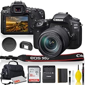 Canon EOS 90D DSLR Camera with 18-135mm Lens with Padded Case, Memory Card, and More – Starter Bundle Set -(International Model)