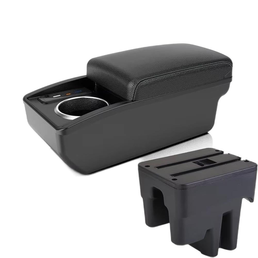 FSOZDBBPL For Toyota Avanza 2016 Car Armrest Box Interior Retrofit Parts Center Storage Box Interior Parts(B3 white line 6 usb)