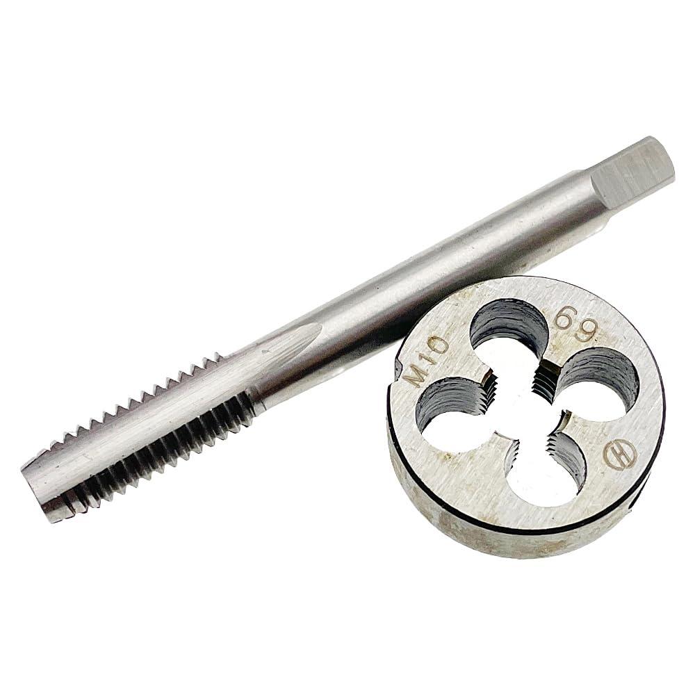 Juego de machos de roscar M10 x 1,5 para mano derecha, machos de roscar M10 x 1,5 para mano derecha, máquina herramienta de roscado de estrías rectas, machos de roscar M10 x 1,5 y machos de roscar r