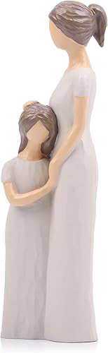 Estatua de resina para madre e hija, escultura familiar, decoración del hogar, regalo para madre e hija, regalo para mamá de hija, regalo para mamá