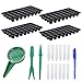 Plaque de Germination,Siebwinn 32 alvéoles Avec Trous de Drainage,Noir 4 Pack Bac à Graines Insert Plateau+2 Pack Semis Dibbers+1 Pack Semoir +50 Pack ÉTiquettes de Plantes+ 1 Stylo Pen