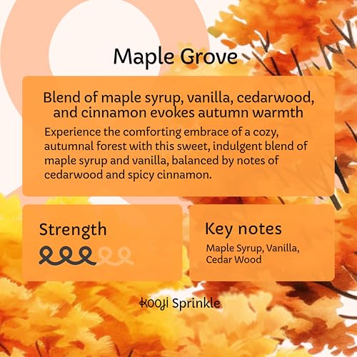 Image of KOOJI Sprinkle - Car & Home Perfumes - Maple Grove 30 ML | Premium Freshener - Maple Syrup, Vanilla, Cedarwood & Cinnamon Blend | Natural & Vegan Ingredients | Long-Lasting Aroma - Up to 60 Days