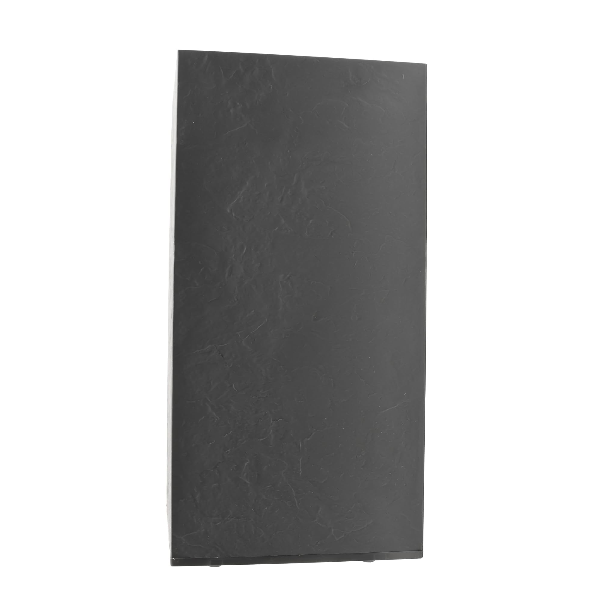 EDA - Vaso da fiori quadrato alto Volcania 31 L, effetto pietra, doppia parete, area di ritenzione idrica, 39,5 x 39,5 x 80 cm, grigio antracite
