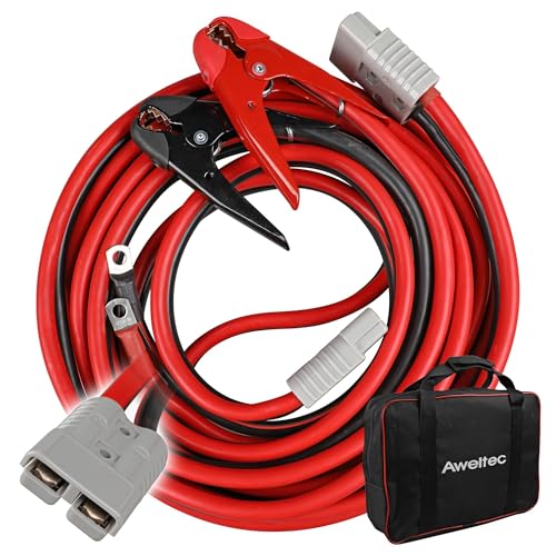 AWELTEC 800A Jumper Cables,Heavy Duty 1 Gauge 30 Feet Battery Cable for Car,Quick Connect Booster...