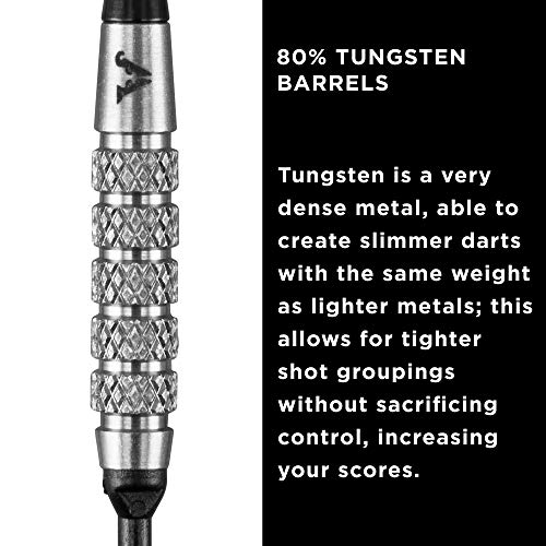 Viper Bully 80% Tungsten Soft Tip Darts With Storage/Travel Case, Coarse Knurling, 18 Grams #TOP4