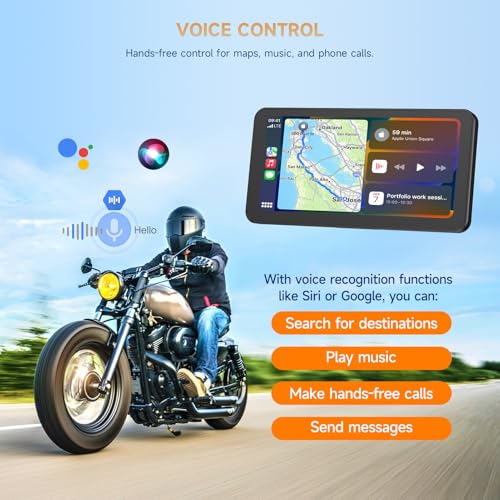 Image of Spedal CL871pro 6.25 inch Motorcycle CarPlay & Android Auto Screen, TPMS, Full Body Waterproof, GPS Navigation for Motorbike, Bluetooth, Siri /G00gle Assistant