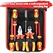 BILITOOLS 1000V Insulated Electrician Screwdriver & Pliers Set - 7pcs Electrical Tools Kit with Magnetic Phillips, Slotted Screwdrivers, VDE & GS Certified