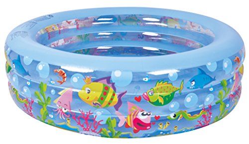 Jilong Summertime Kiddie Pool - Large Inflatable Pool for Kids with Aquarium Design