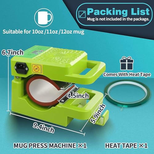Mini máquina termofijadora portátil para tazas miniatura 7