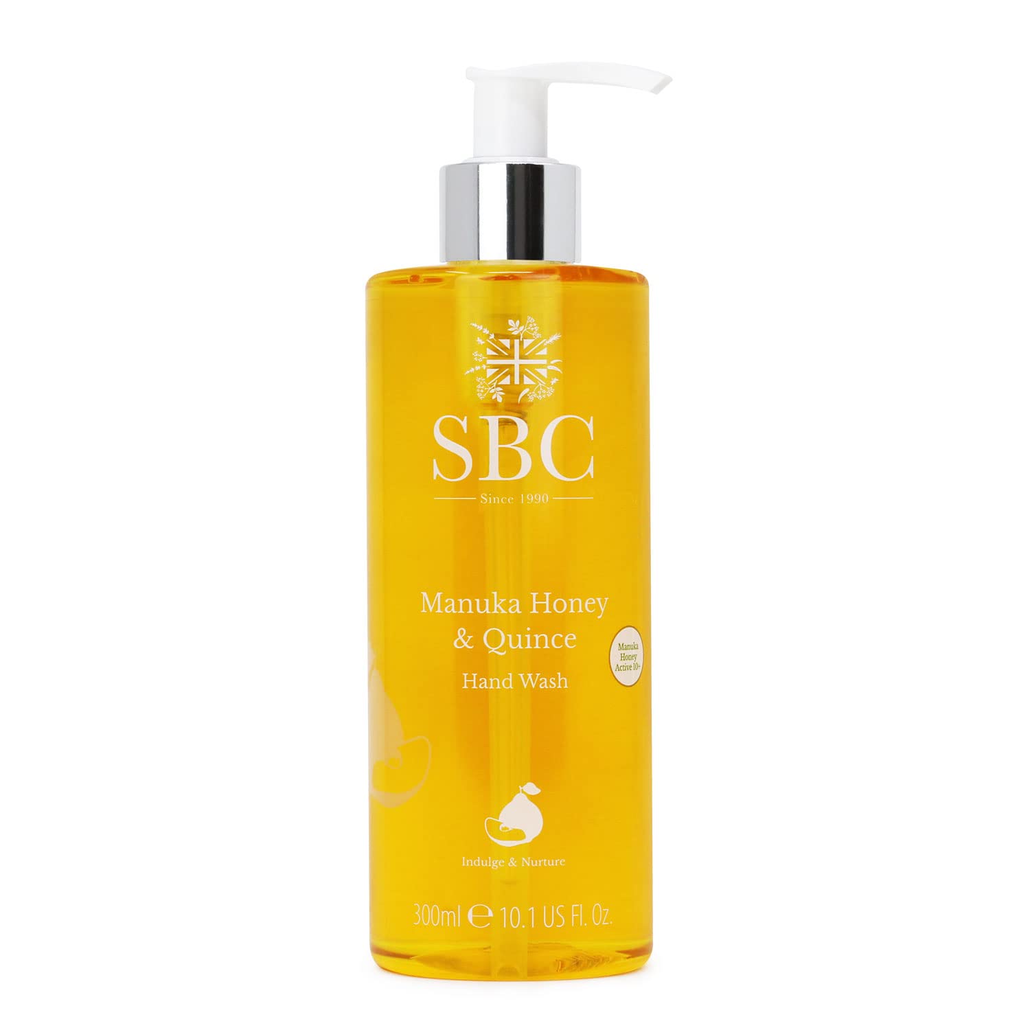 SBC Skincare Manuka Honey & Quince Hand Wash - 300ml | Luxurious Hand Wash For All The Family | Moisturising Hand Soap | Hand Wash For Dry Or Irritated Skin