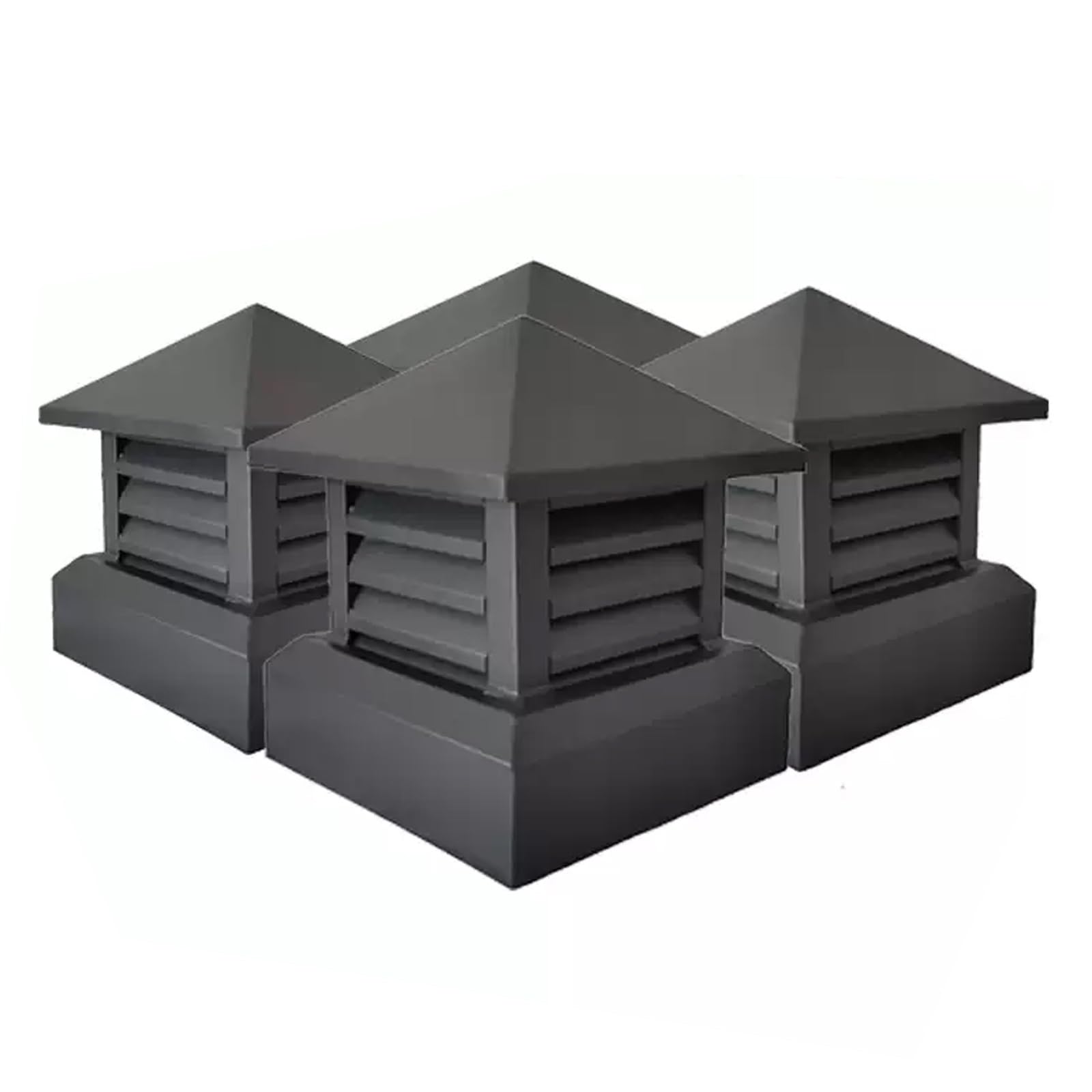 Capot de cheminée noir de 35,1 cm pour évents de toit et conduits de 25,4 à 66 cm