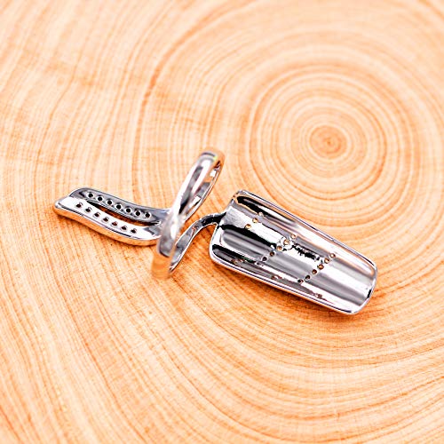 Uloveido Women Index Finger Nail Ring Fingernail Rings Crystal Rhinestone Nail Cap Cover Ring Nail Art Charm for Women Girls SZ287-1 (Platinum) - Image 4