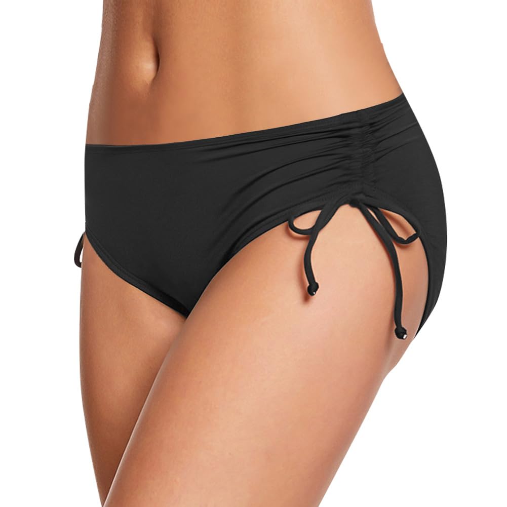 Flintronic Braguita de Bikini con Cordón Ajustable para Mujer, Pantalones de Natación de Cintura Baja