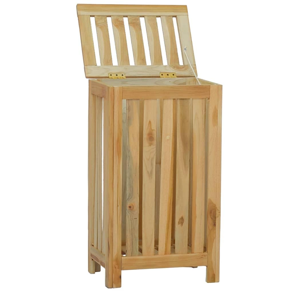 vidaXL Wäschebehälter 35x25x60 cm Massivholz Teak