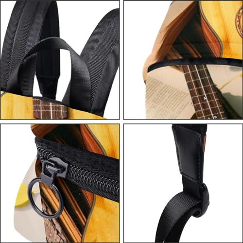 Travel Backpack for Women,Backpack for Men,Book Wooden Guitar Sunshine,Backpack3