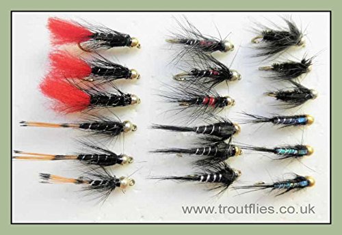 Ninfame Miste 10/12 30 Mosche Per Pesca A Trota - Ninfe Testa D'oro Miste Misure 10/12, Per Acqua Dolce Mosche Ninfa Testa D'oro - Foto 8