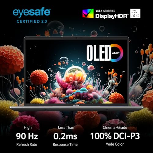 Image of Acer Swift Go 14 Intel Evo Edition Laptop | 14 inch OLED WQXGA+ 2880x1800 Display | Unlock AI Experiences | Intel Core Ultra 5 processor 125H | Intel ARC | 8GB LPDDR5 | 512GB SSD | WiFi 6E | SFG14-73-58EP