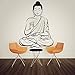 customwallsdesign Autocollant mural Bouddha indien religieux OM Yoga Art Decor