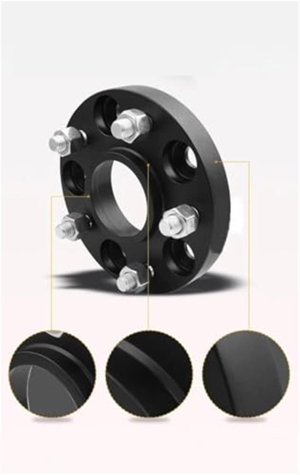 Dystanse kół 5x108 Centryczne 63,4 mm Poszerzenie 15-35 Adapter aluminiowy Samochód, do Jaguara, XE, XEL, XF, XFL, XJ, F-Type Podkładki Płytowe Dystans do kół(BLACK 20mm)