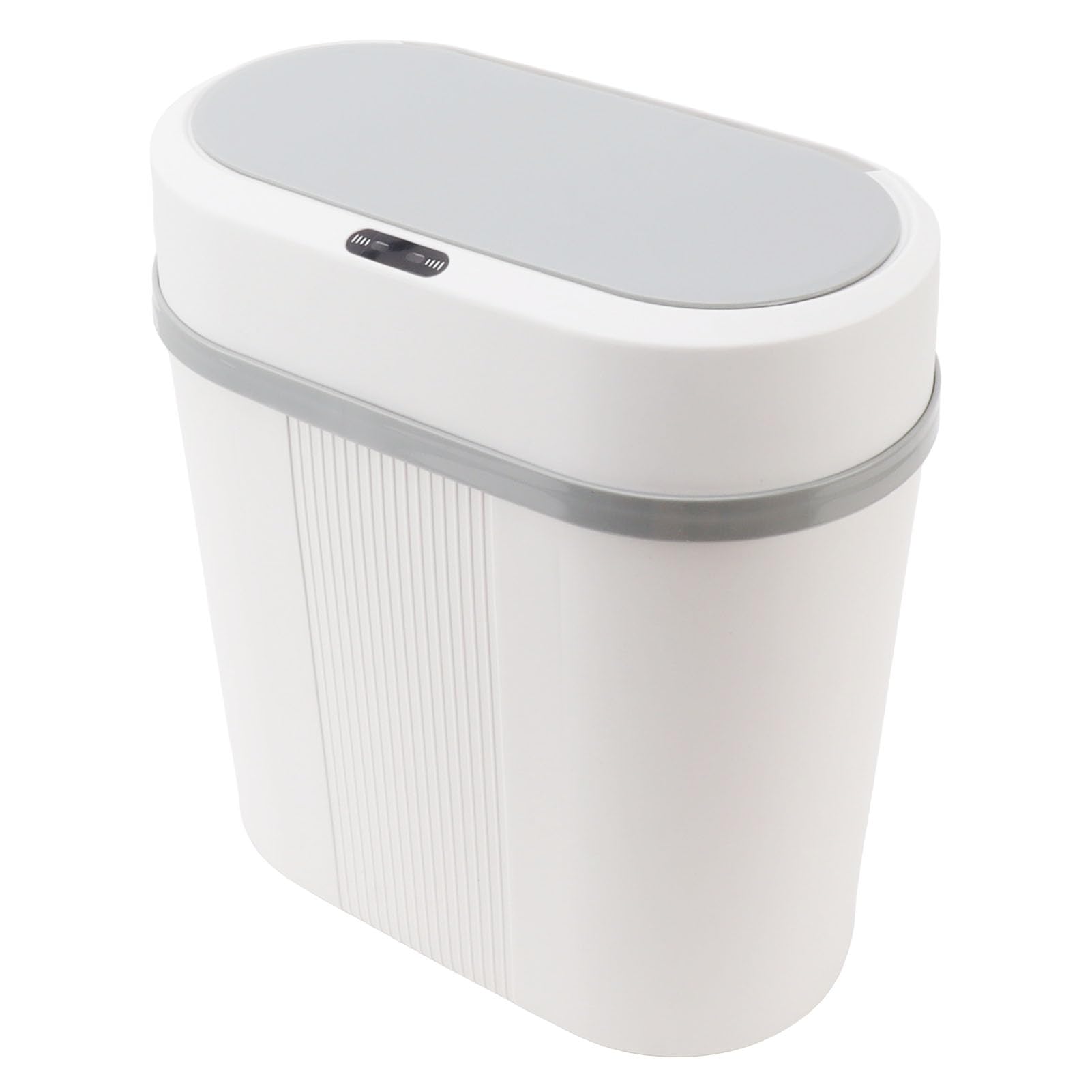 Cubo de Basura Inteligente de 12L, Cubo de Basura con Sensor de Movimiento Infrarrojo sin Contacto Automático para Dormitorio o Baño, Cubo de Basura Estrecho de Plástico Eléctrico
